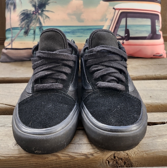 Vans Old Skool SK8, Suede, Black on Black, Size 7 Women's/ Size 5.5 Men's - Picture 4 of 7